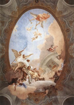 Alegoría del mérito acompañada de nobleza y virtud Giovanni Battista Tiepolo Pinturas al óleo